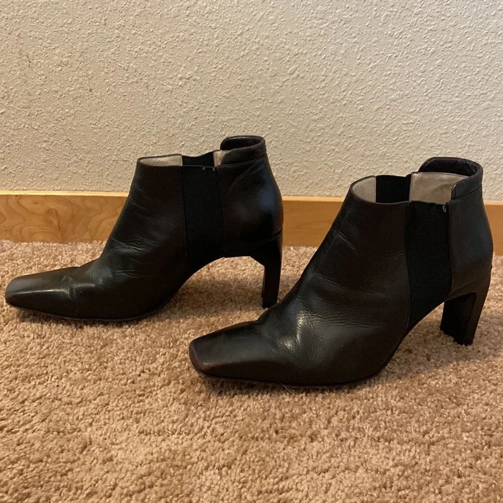 Chanel Heel Booties Size 38 1/2 Made in France - Picture 3 of 10